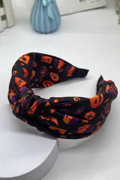 Halloween Pattern Print Knotted Headband | Carrot