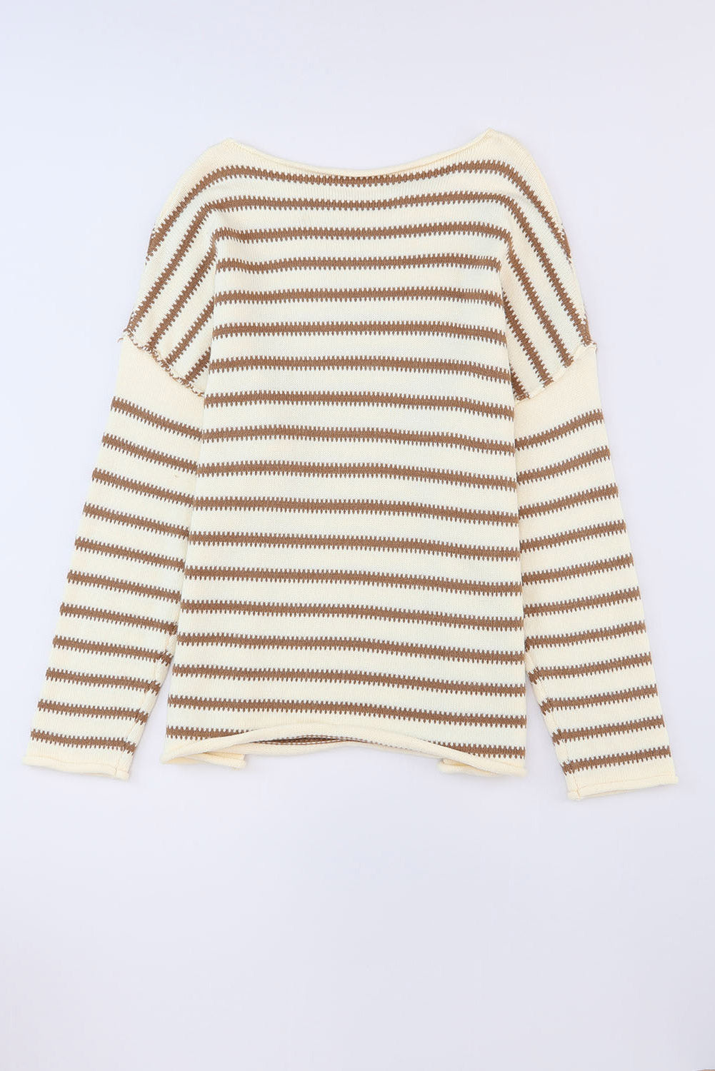 Striped Drop Shoulder Oversized Sweater | Yellow