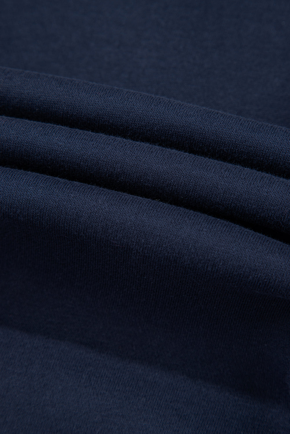 Fold Down Collar Pullover And Joggers Tracksuit | Navy Blue