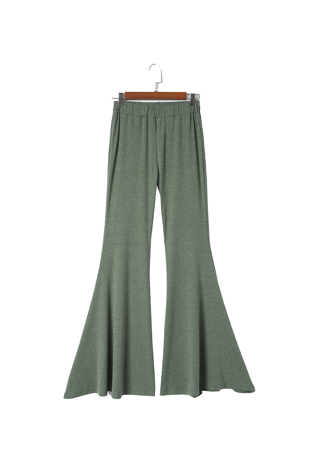 High Waist Fit And Flare Pants | Green