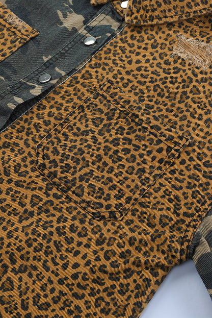 Camouflage Patchwork Jacket | Leopard