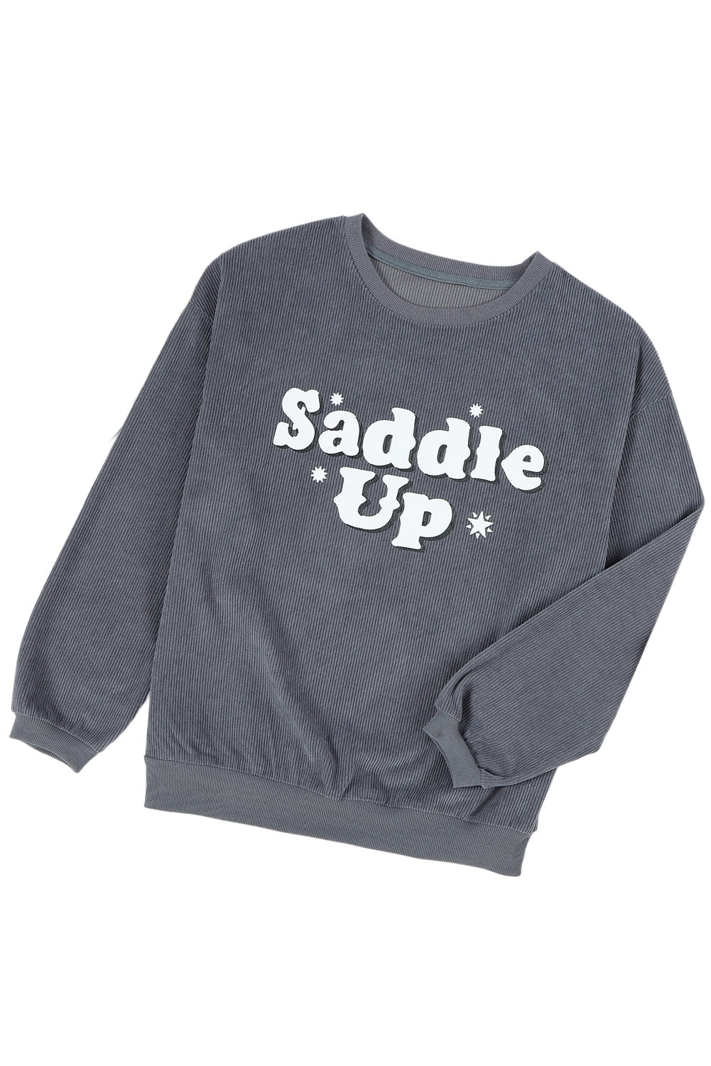 Saddle Up Corded Graphic Sweatshirt | Gray