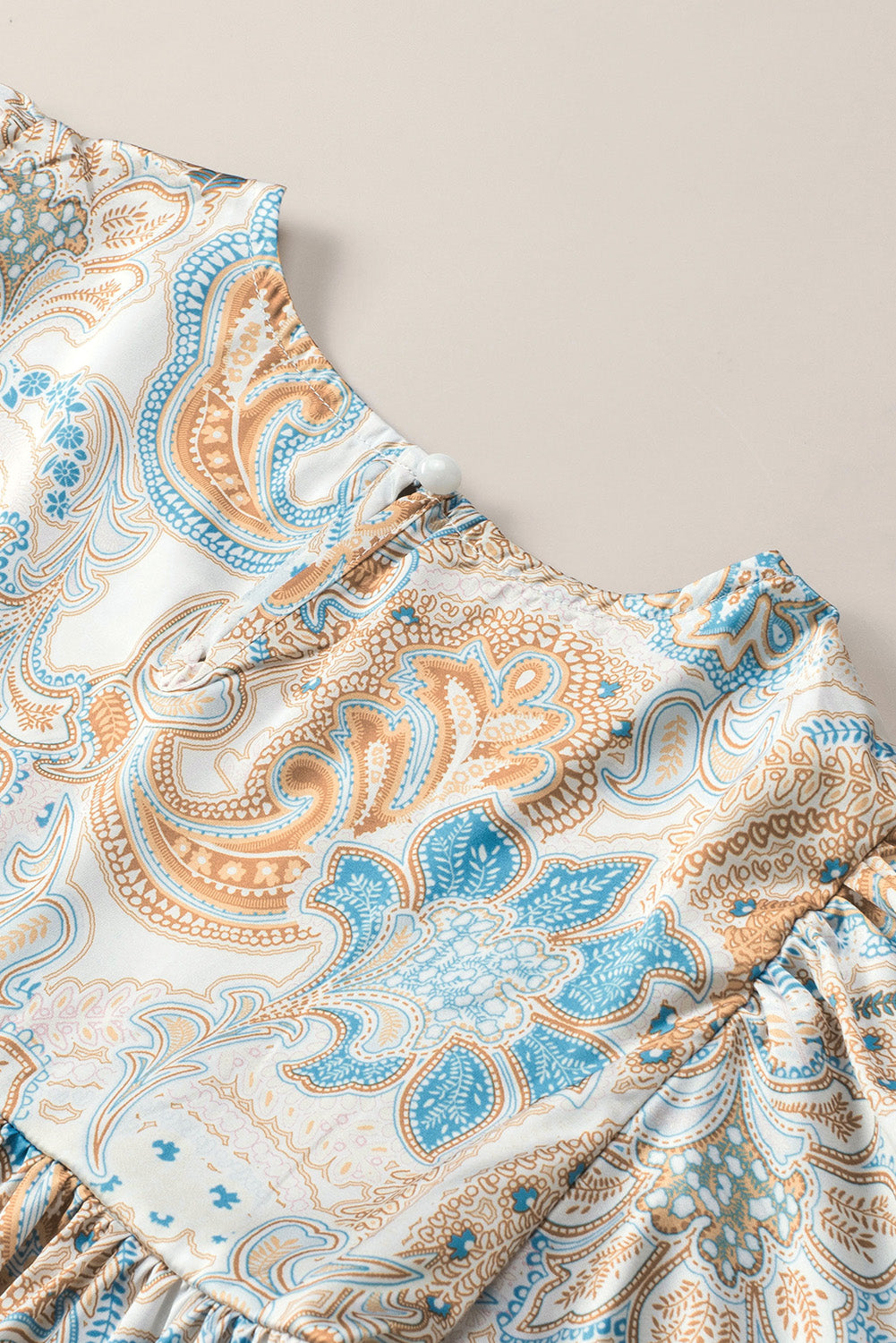 Paisley Print Wide Sleeves Loose Blouse | Multicolour