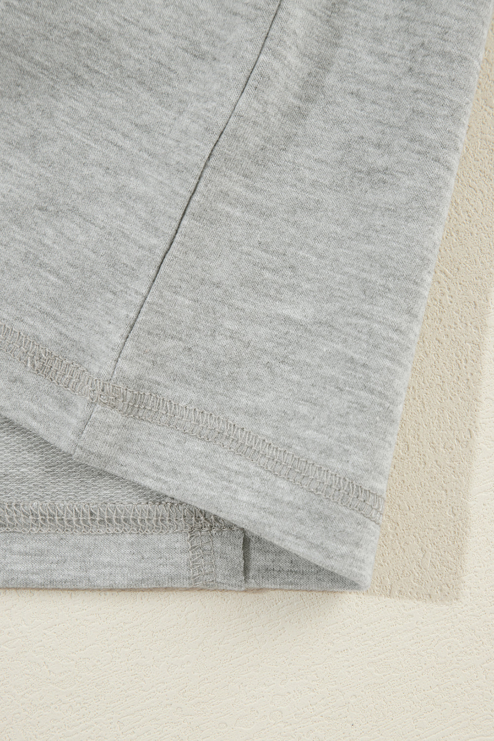 Exposed Seam Collared Pocketed Loose Sweatshirt | Light Grey