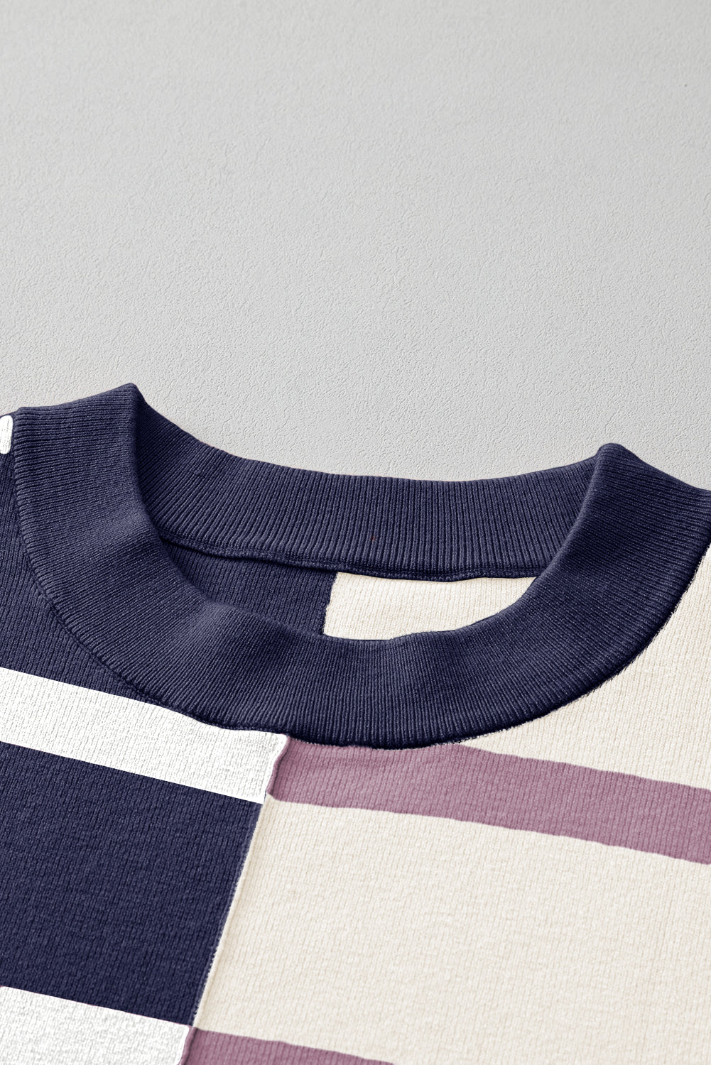 Colourblock Oversized Sweater | Blue Stripe