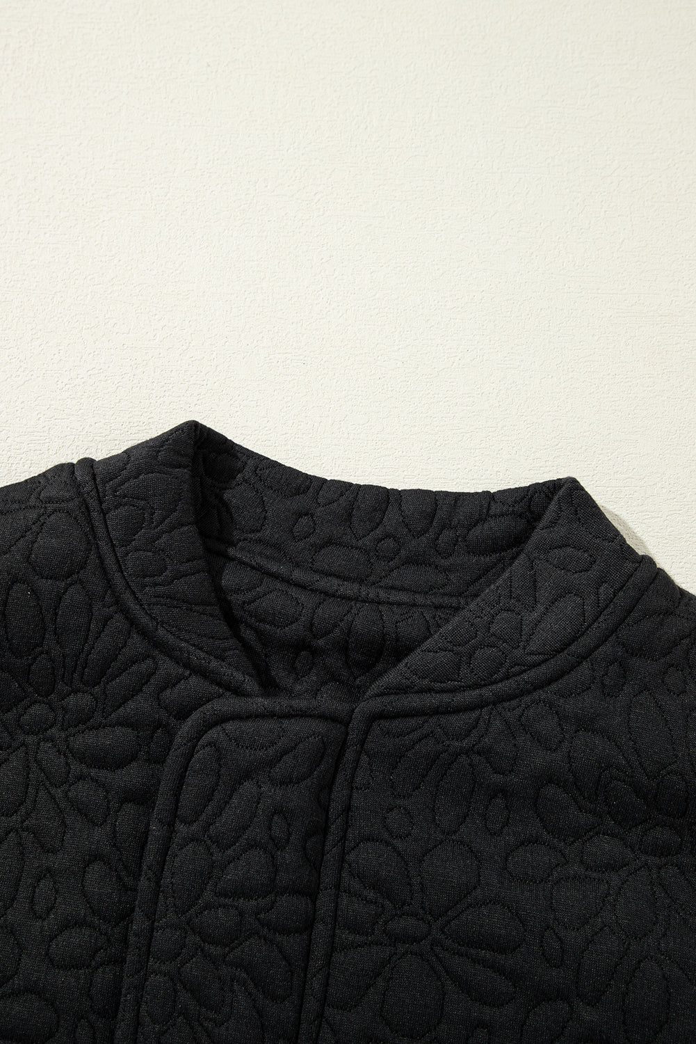 Floral Quilted Jacket | Black