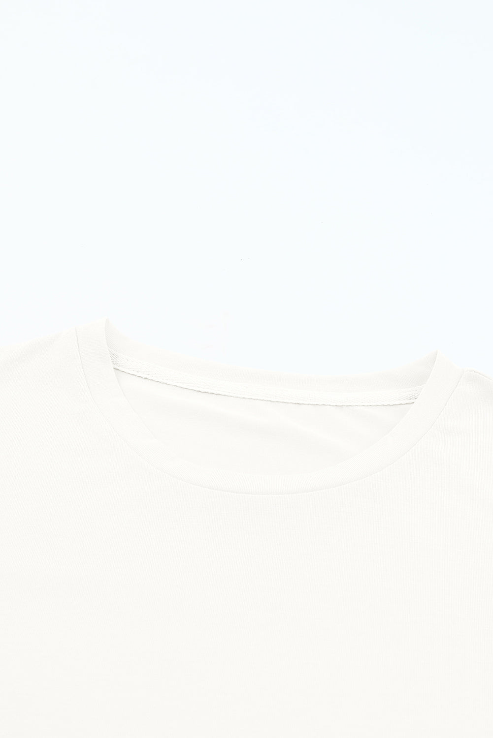 Casual Plain Crew Neck Tee | White