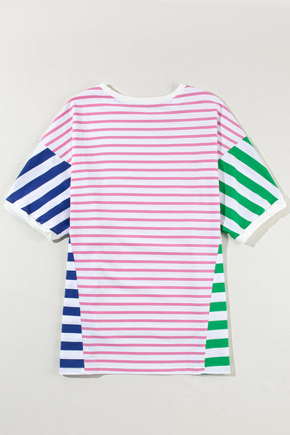 Colourblock Patchwork Baggy T Shirt | Multicolour