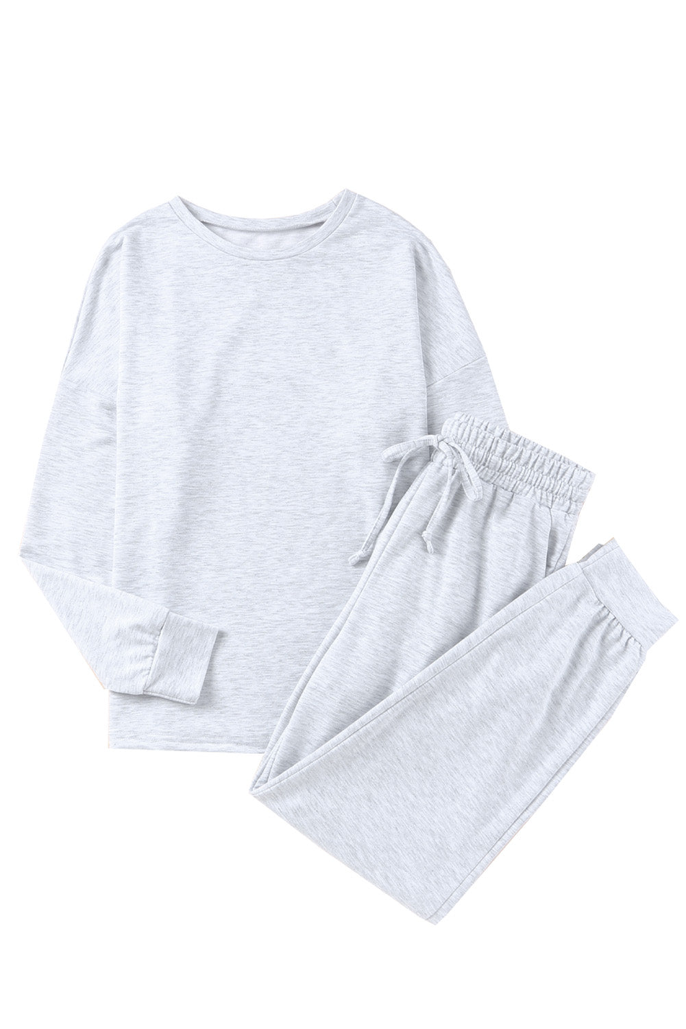 Long Sleeve Pullover And Jogger Pants Lounge Set | Gray