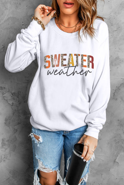 Sweater Weather Vibrant Monogram Sweatshirt | White