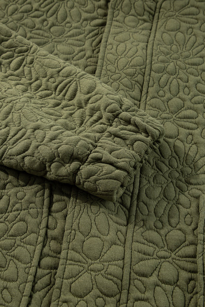 Floral Quilted Jacket | Jungle Green