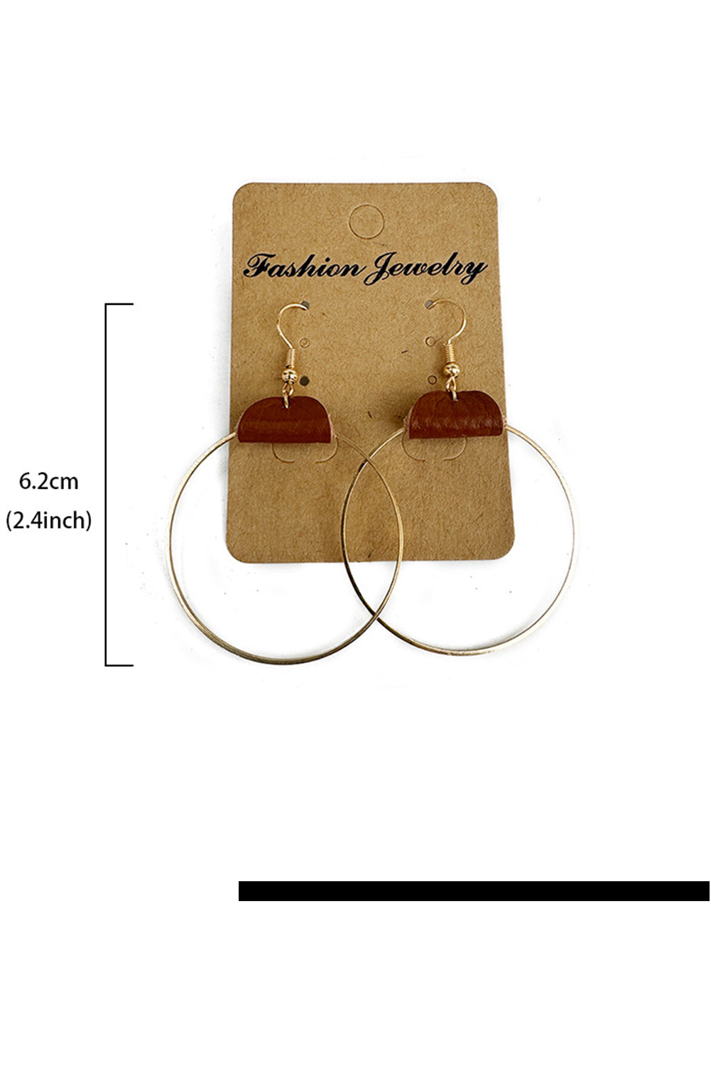 Pu Leather Hoop Earrings | Chestnut