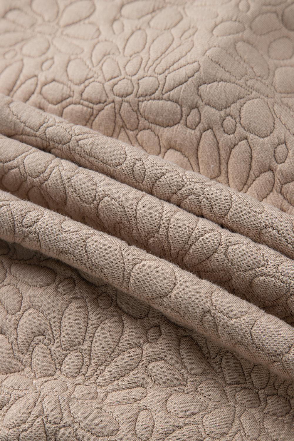 Floral Quilted Jacket | Light French Beige