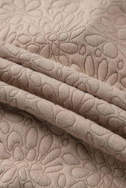 Floral Quilted Jacket | Light French Beige