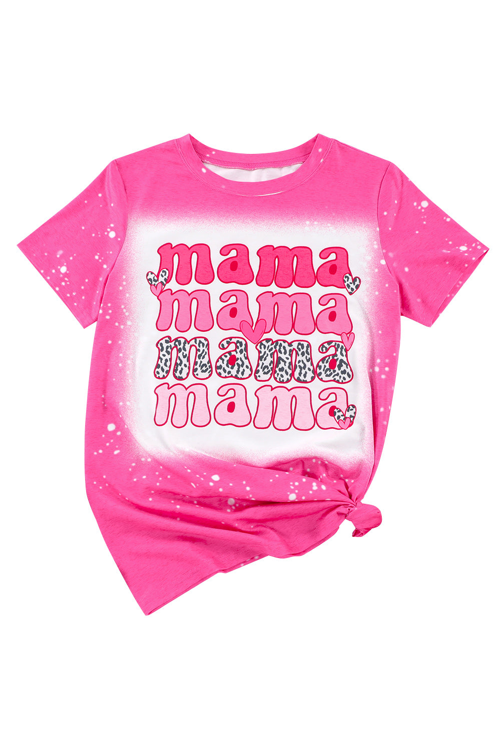 Mama Letter Print Graphic Tie Dye | Rose