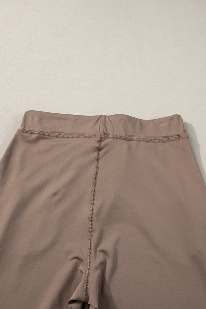 Drawstring Waist Pocketed Joggers | Dark Brown