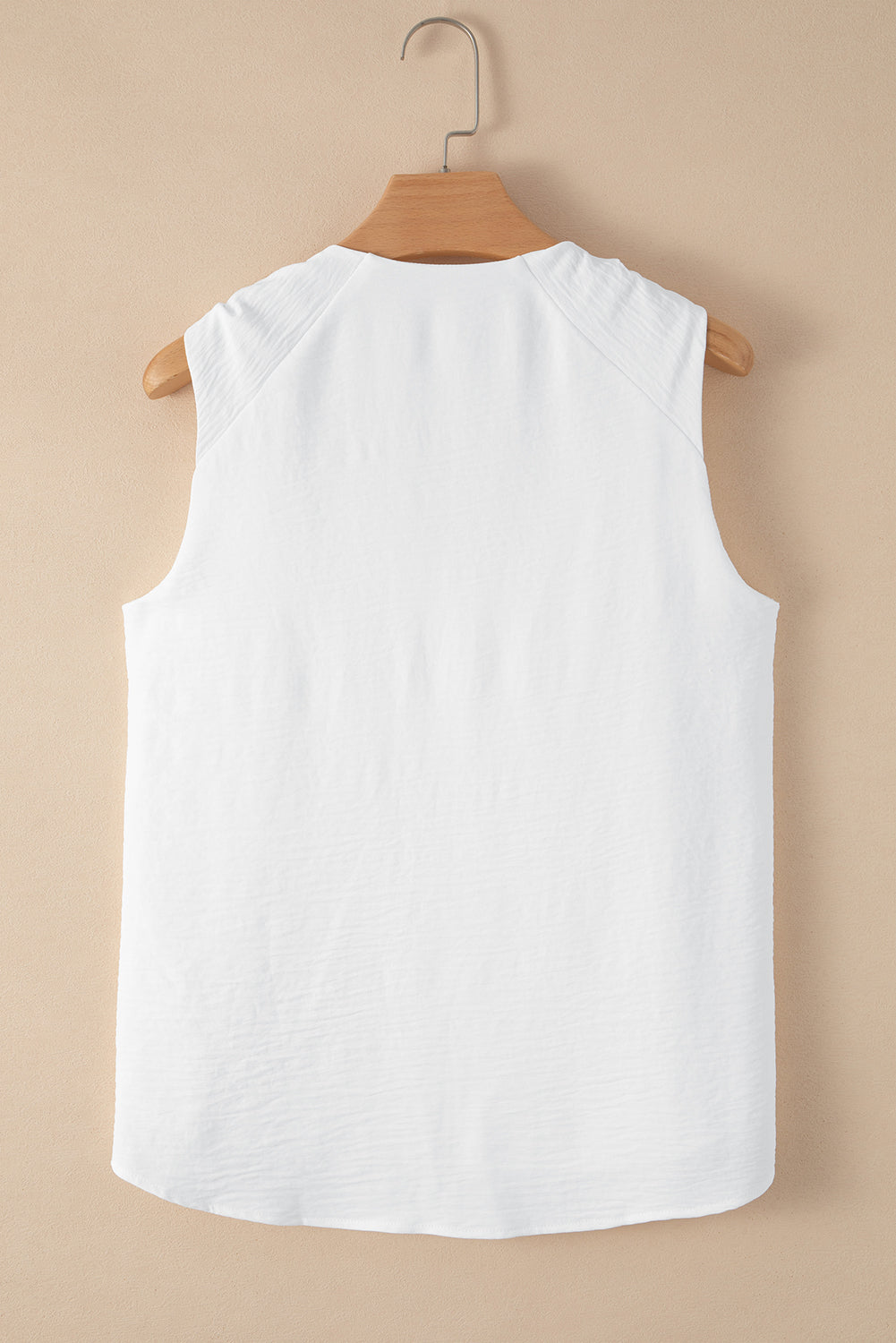 V Neck Knotted Shoulder Vest | White