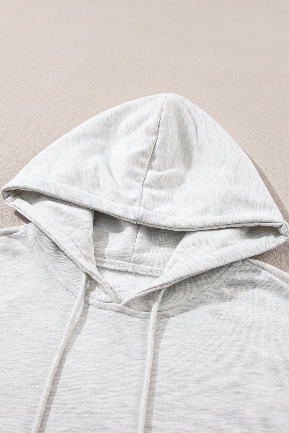 Double Flap Pocket Drawstring Hoodie | Apricot