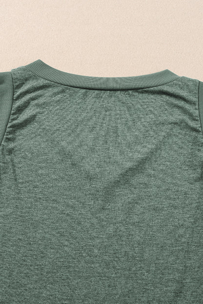 Ribbed V Neck Tank | Mist Green