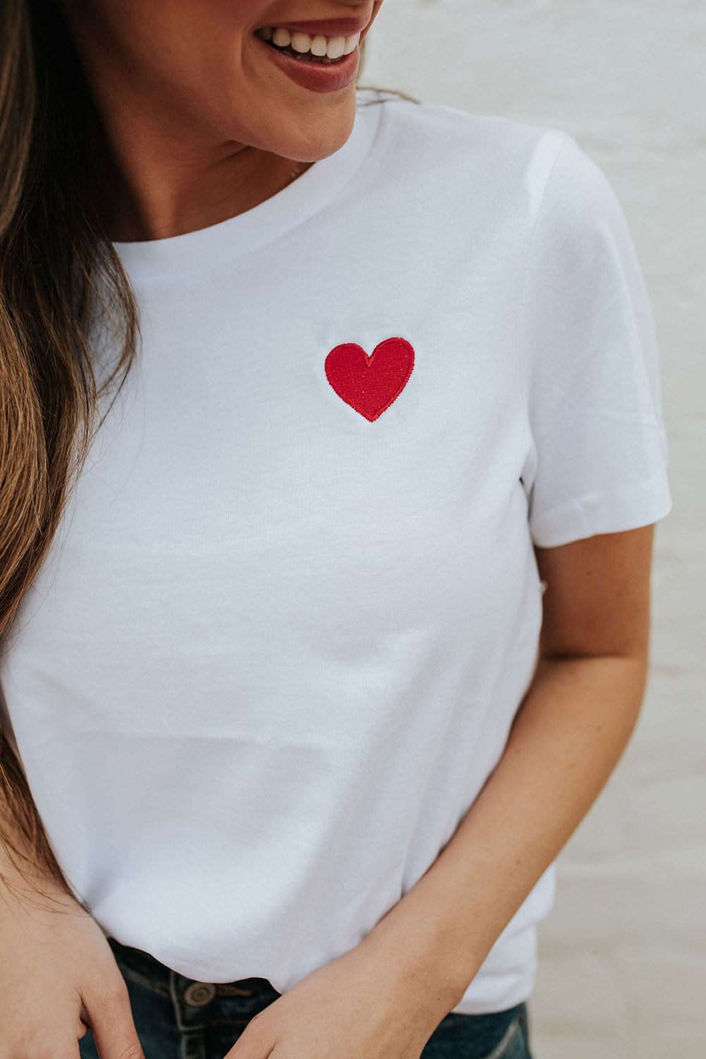 Valentines Heart Pattern T Shirt | White