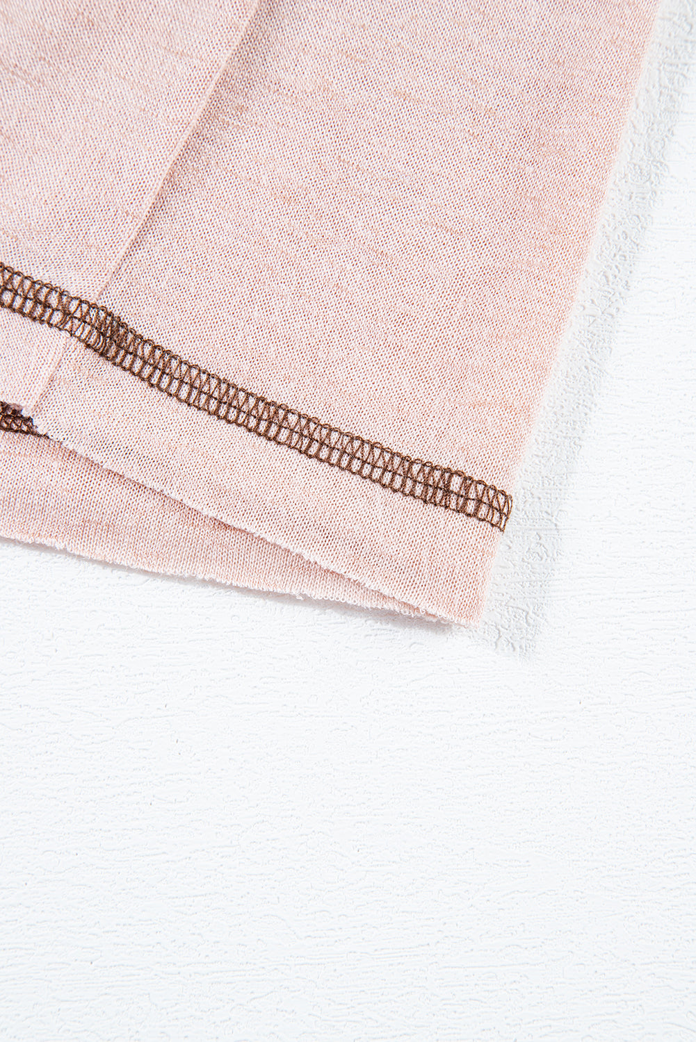 Exposed Seam Detail Loose T-Shirt | Dusty Pink