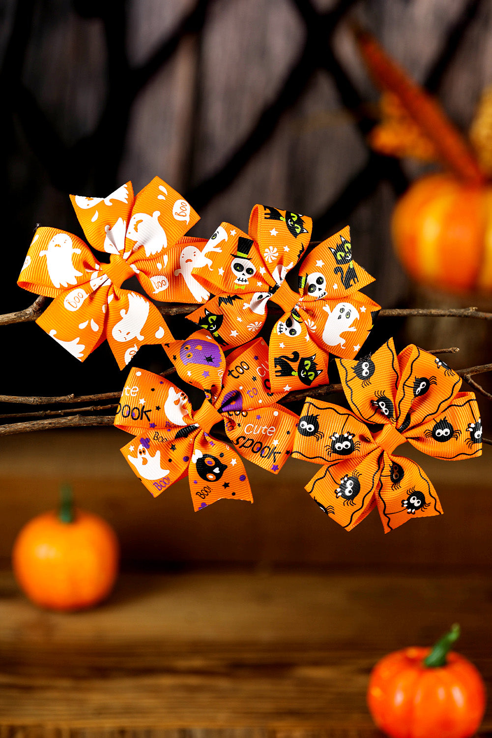 Halloween Random Pattern Bow Halloween Hair Clip | Citrus