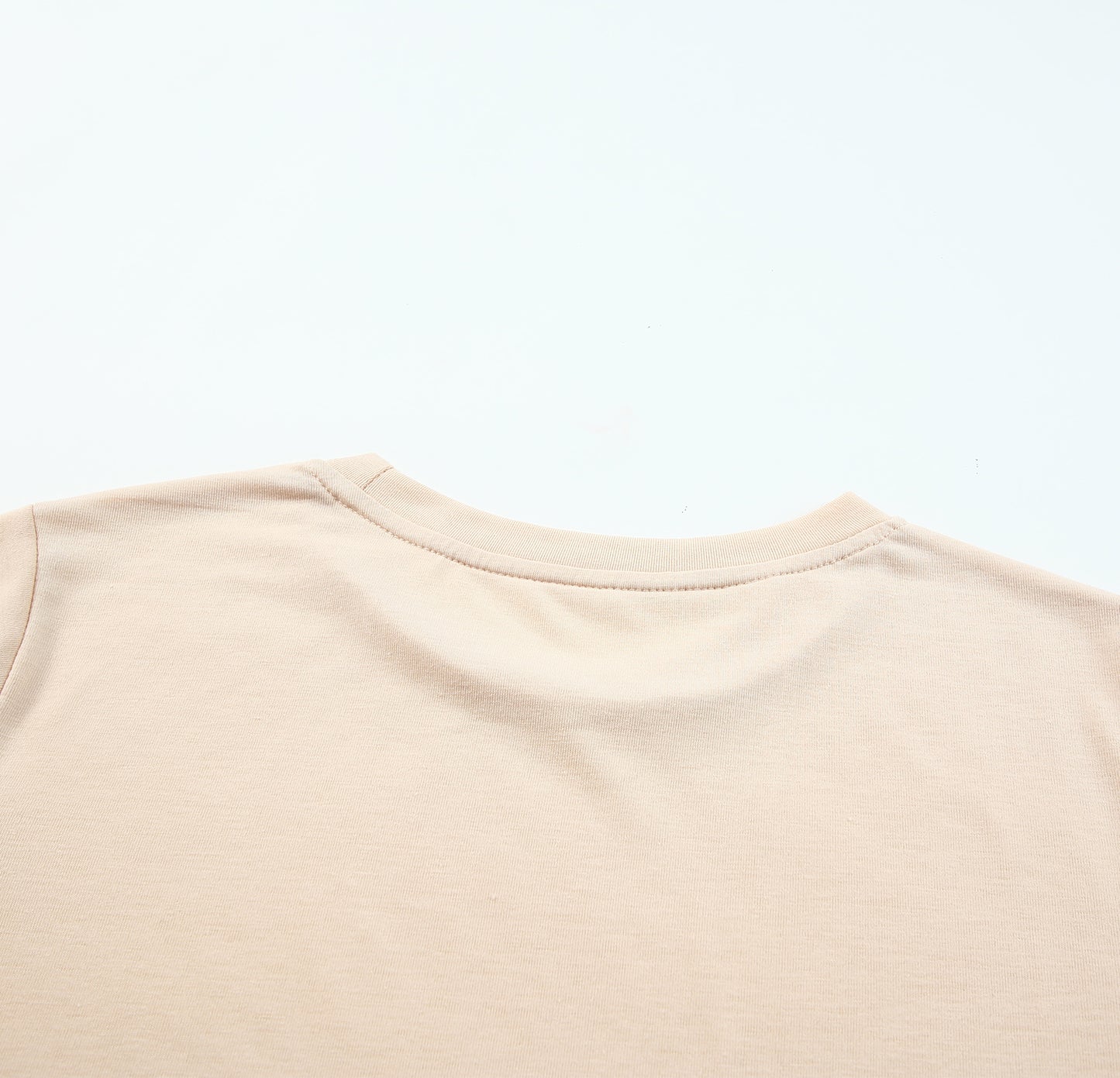 Solid Colour Crew Neck Tee | Khaki