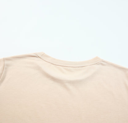 Solid Colour Crew Neck Tee | Khaki