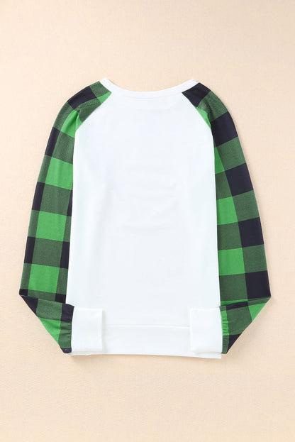 Buffalo Plaid Long Sleeve Sweatshirt | Green