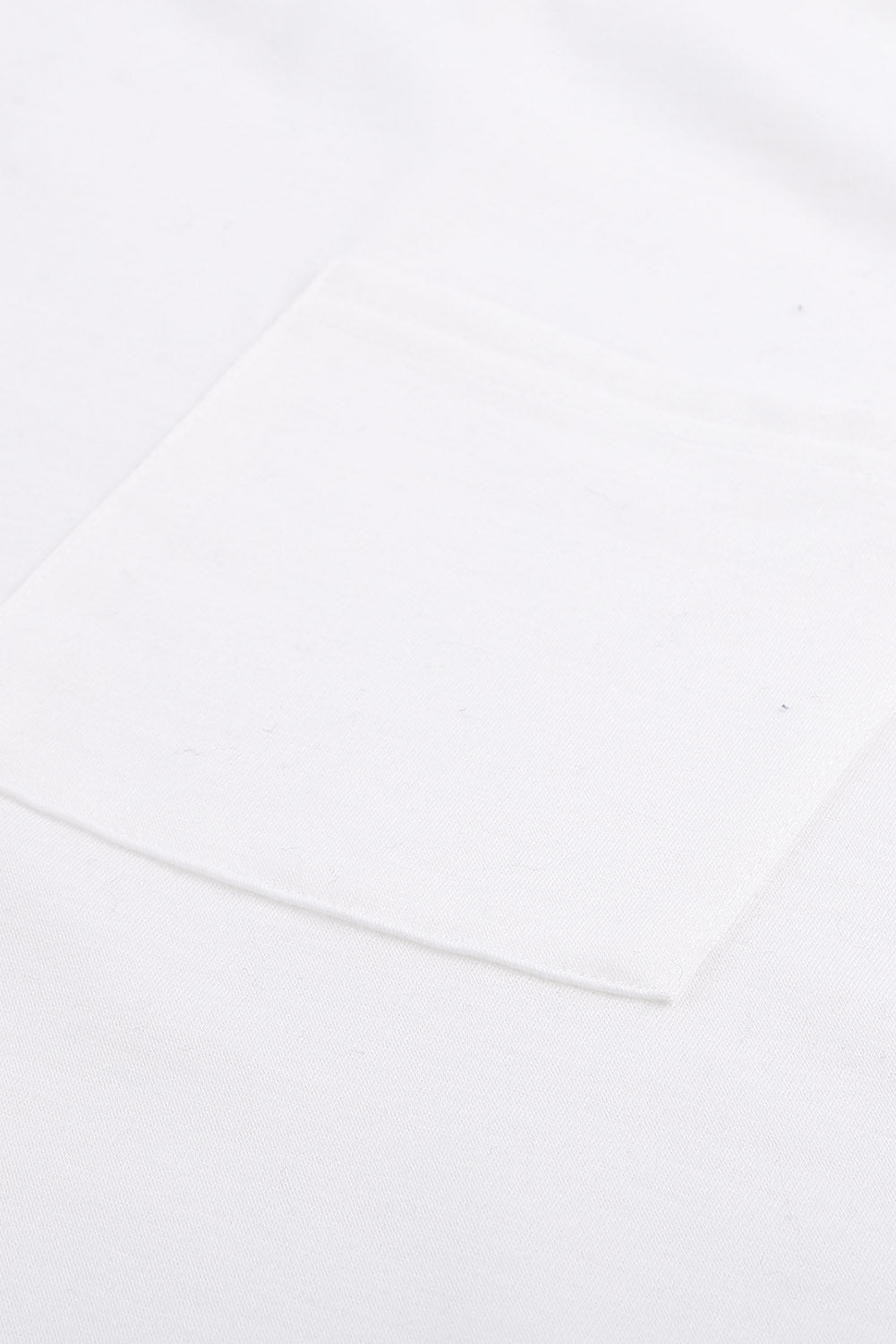 White Pocketed Tee With Side Slits | white