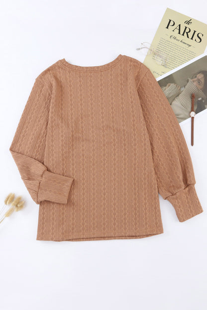 Subtle Cable Knit Plus Size Jumper | Khaki