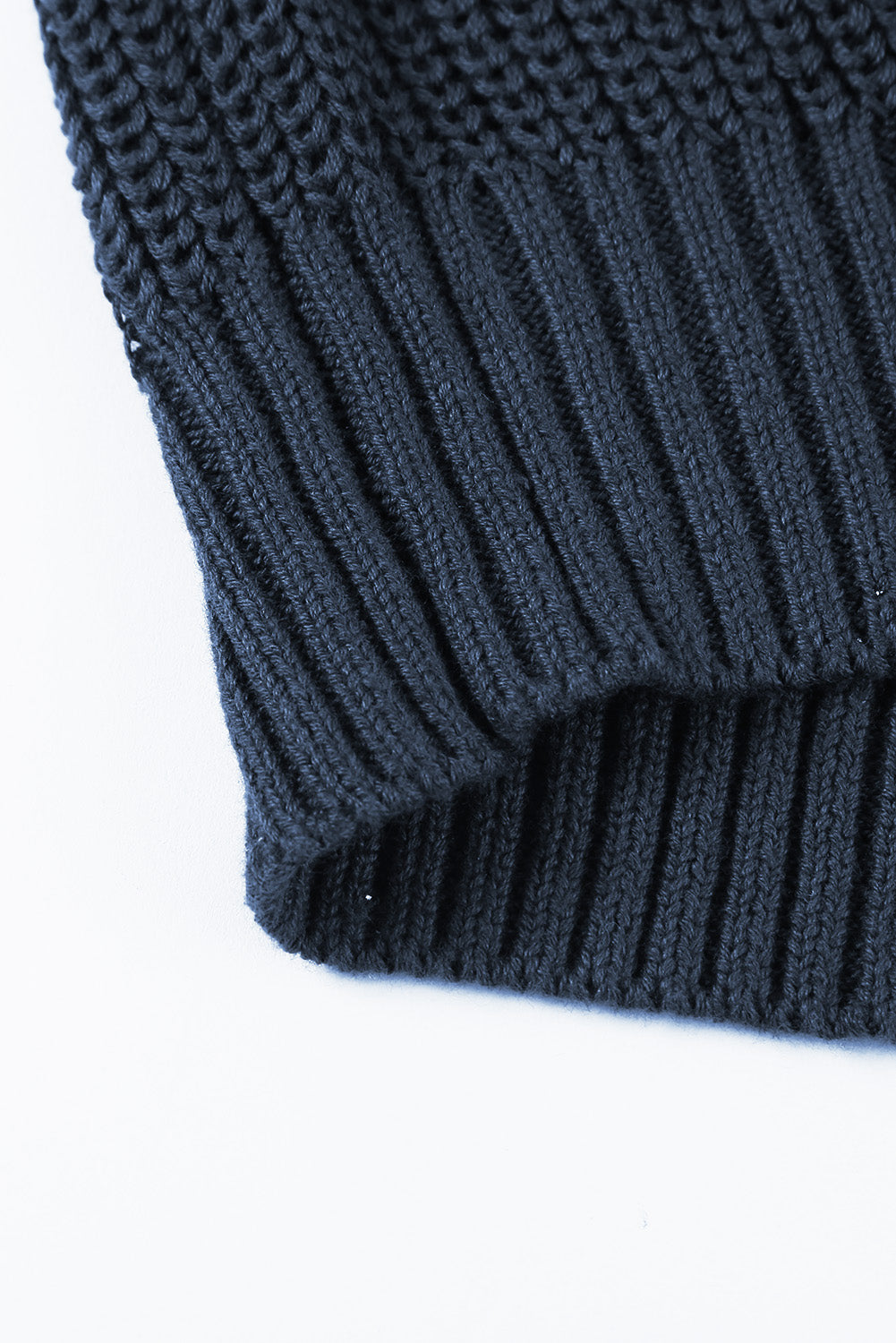 Dark  Dew Shoulder Juliette Knitted Sweater | Blue