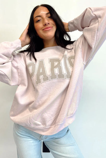 Pairs Graphic Oversized Sweatshirt | Pink