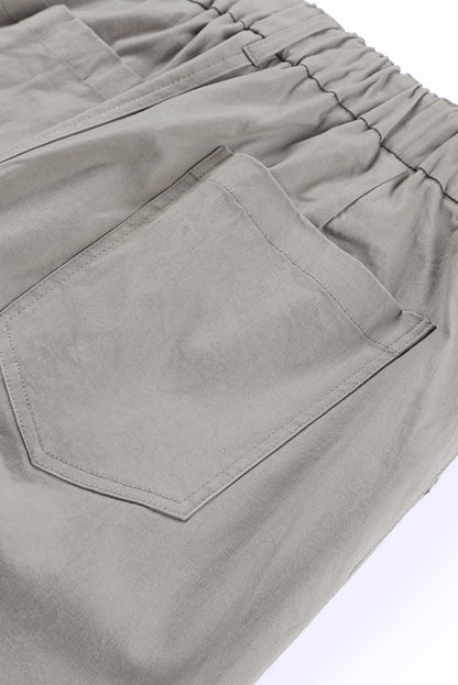 Slim Fit Pocketed Twill Jogger Pants | Green