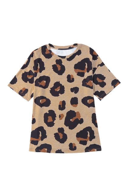 Boyfriend  Print Loose T Shirt | Leopard