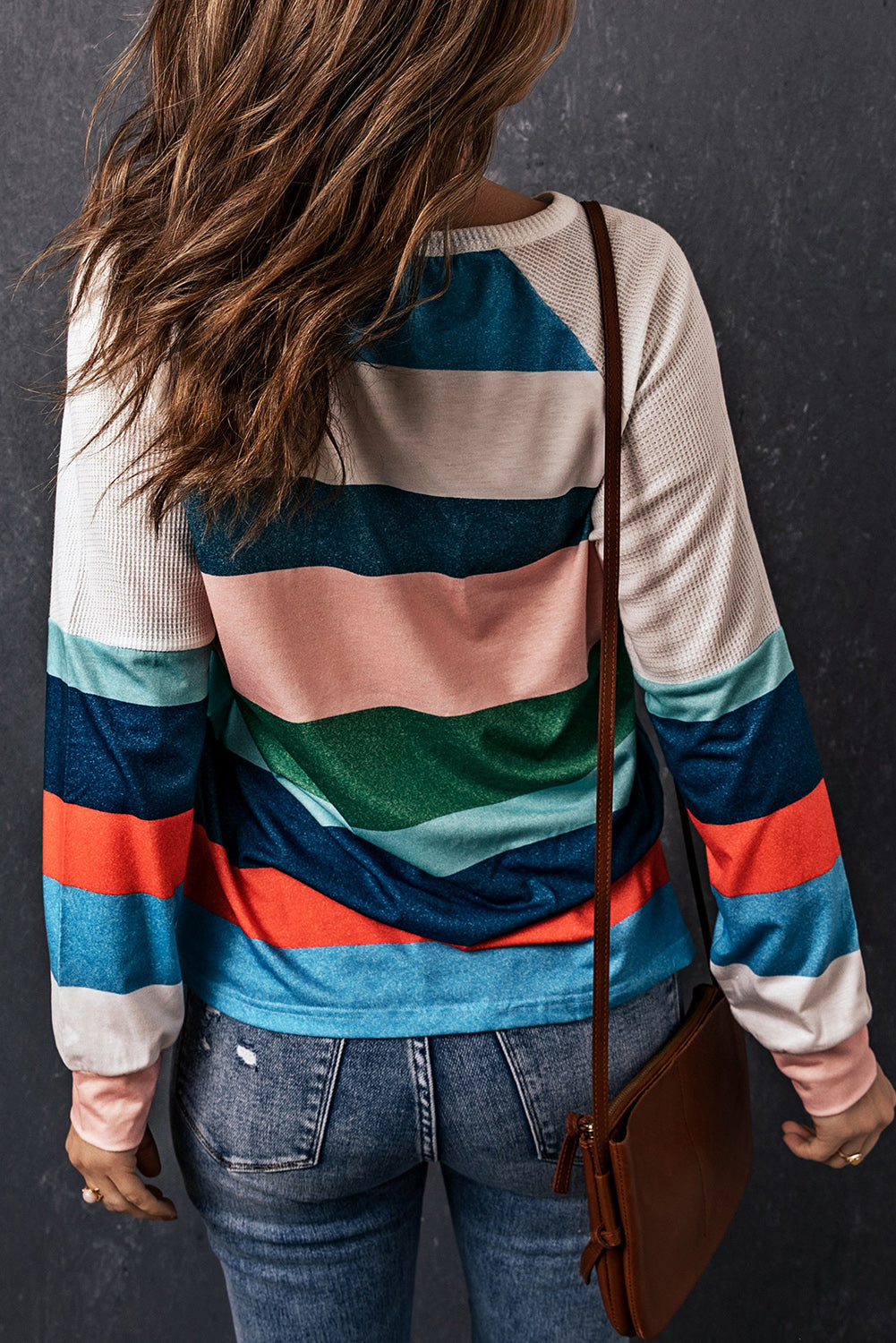 d Colour Block Long Sleeve Top | Stripe