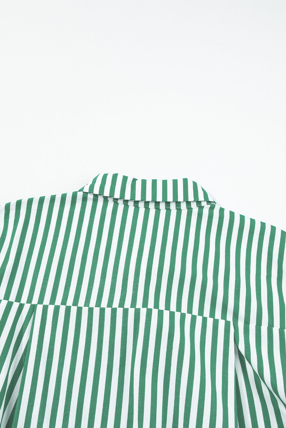 Dolman Sleeve Oversize Shirt | Green Stripe