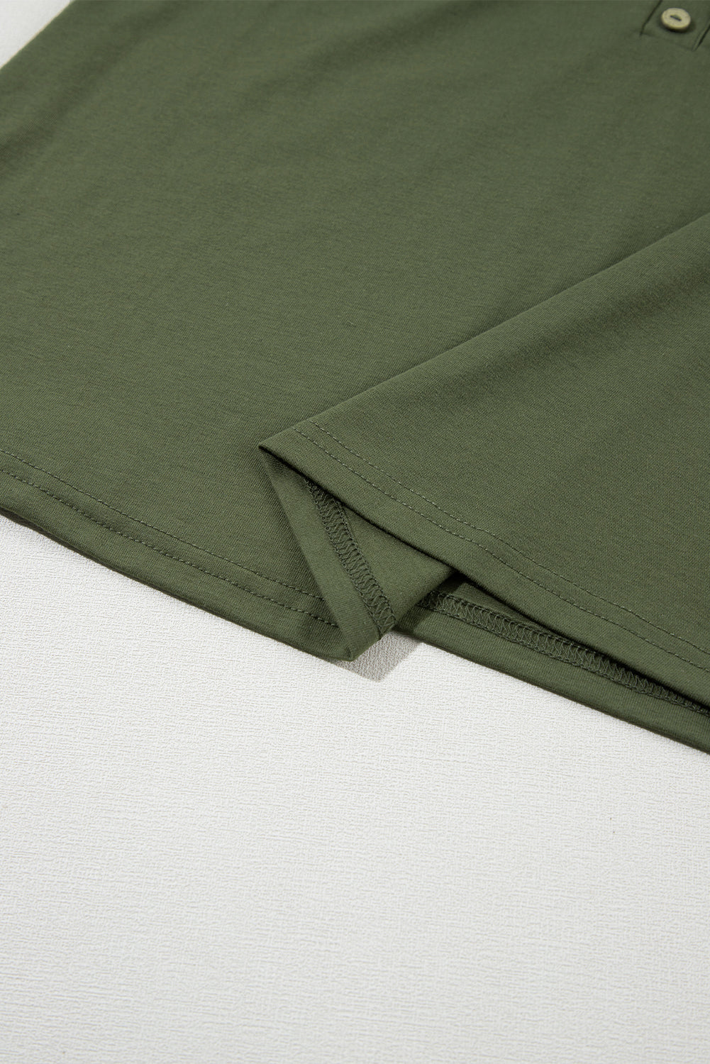 Half Button V Neck Patched Pocket Tank Top | Jungle Green