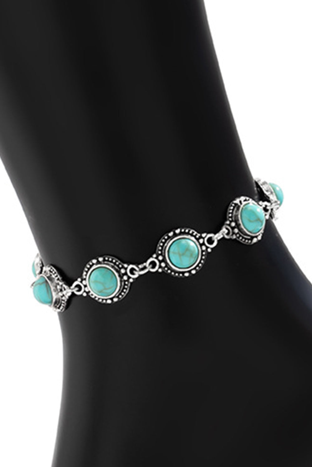 Bohemia Natural Turquoise Anklet | Mint Green