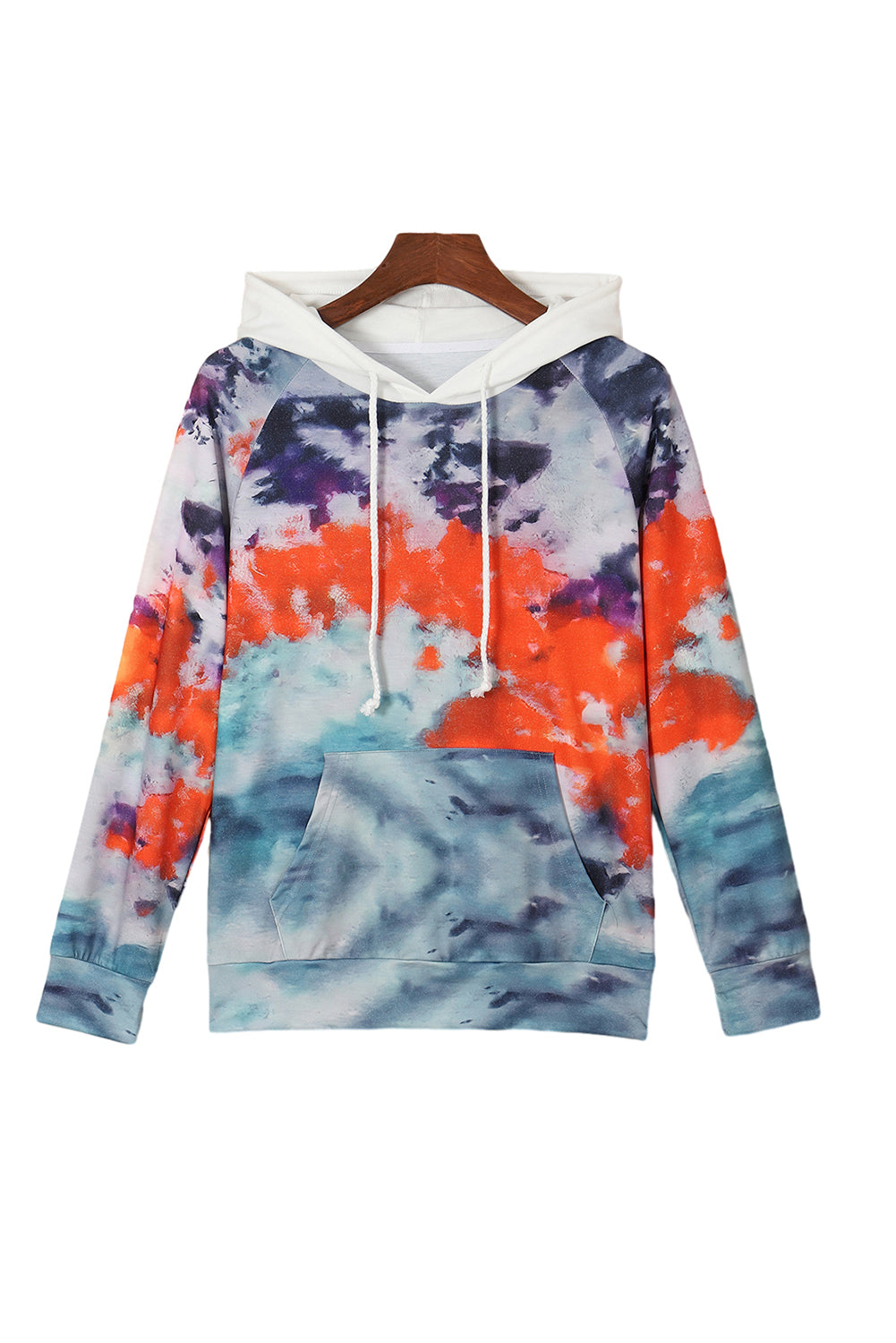 Tie Dye Drawstring Kangaroo Pocket Hoodie | Multicolour