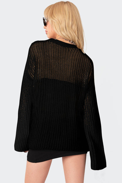 Seeing Stars Oversized Sweater | Black