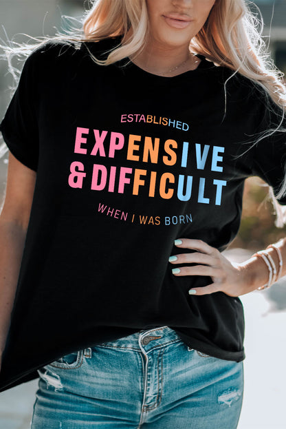 Expensive&Difficult Graphic Tee | Black