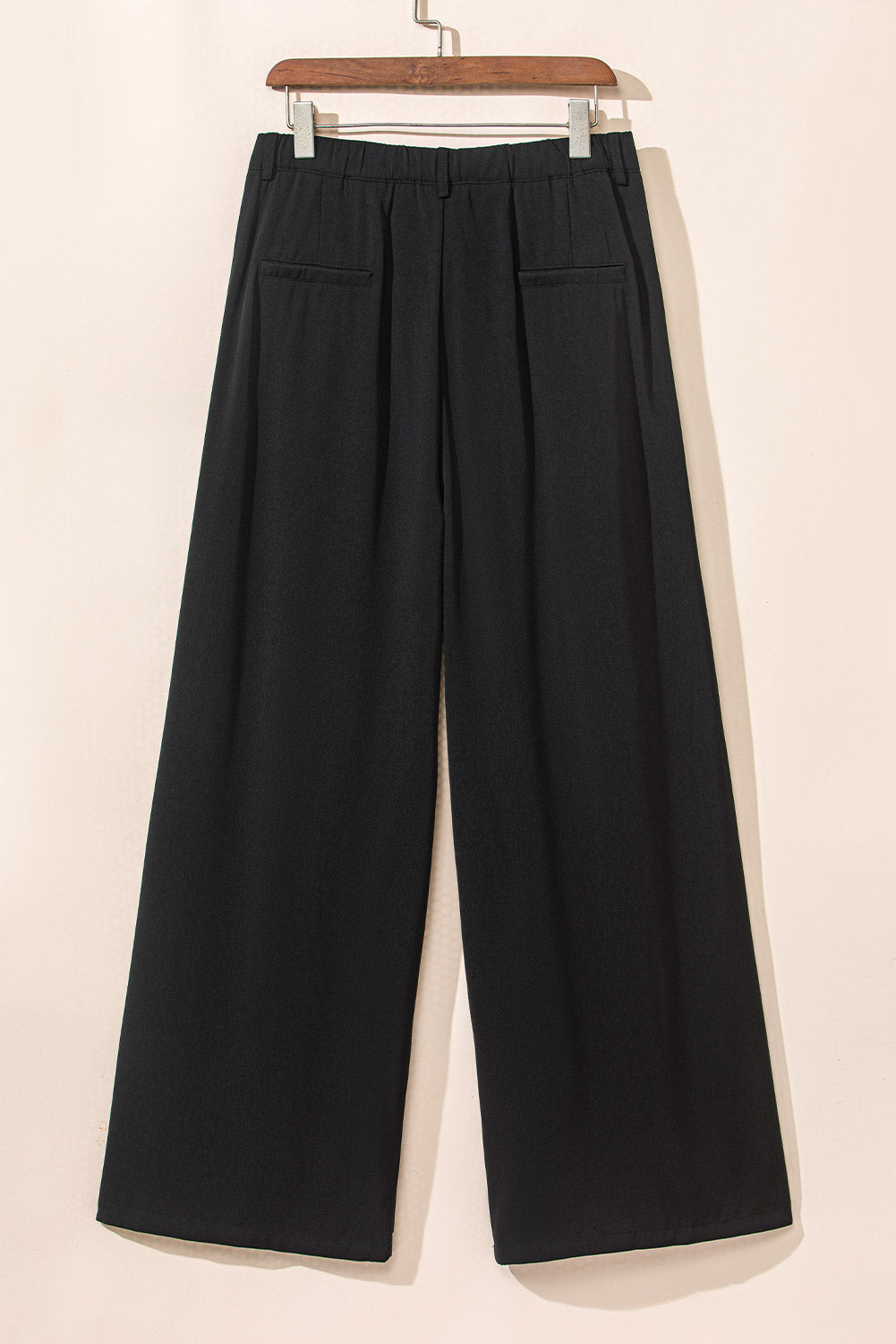 Pleated Elegant Wide Leg Pants | Black