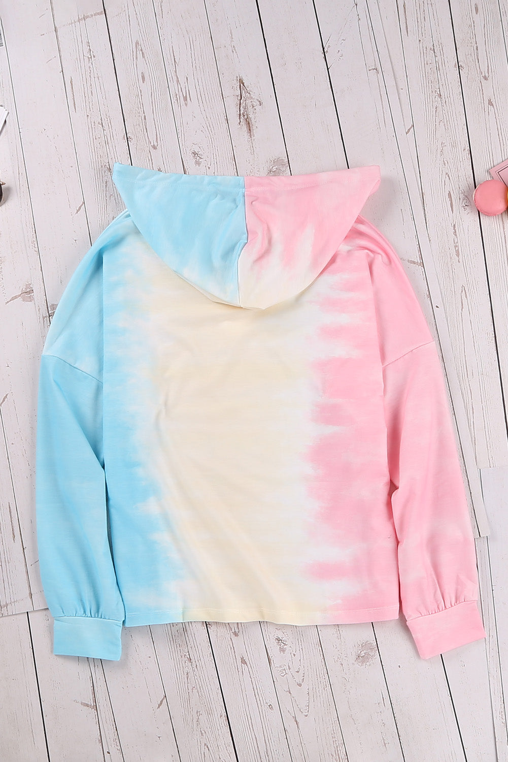 Colourblock The Sun Cotton Blend Tie Dye Hoodie | Pink