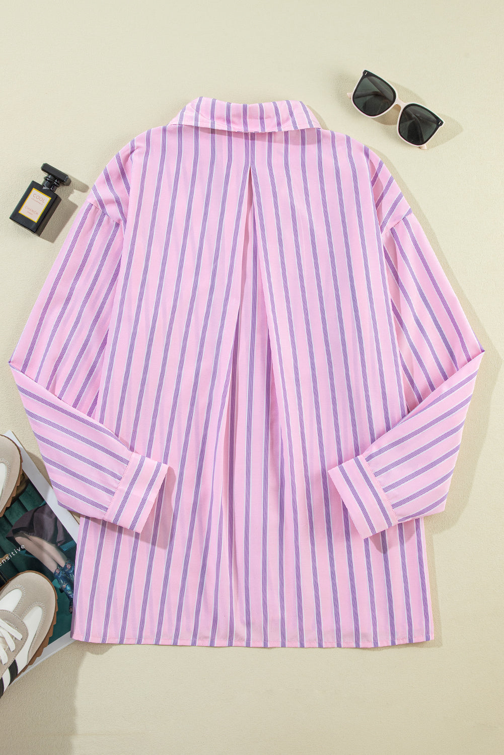 Chest Pocket Casual Shirt | Pink Stripe