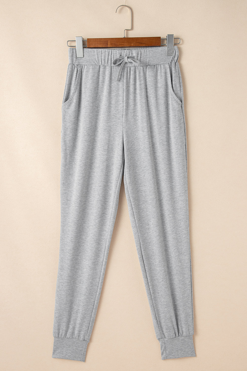 Split Long Cardigan And Skinny Pants Lounge Set | Light Grey