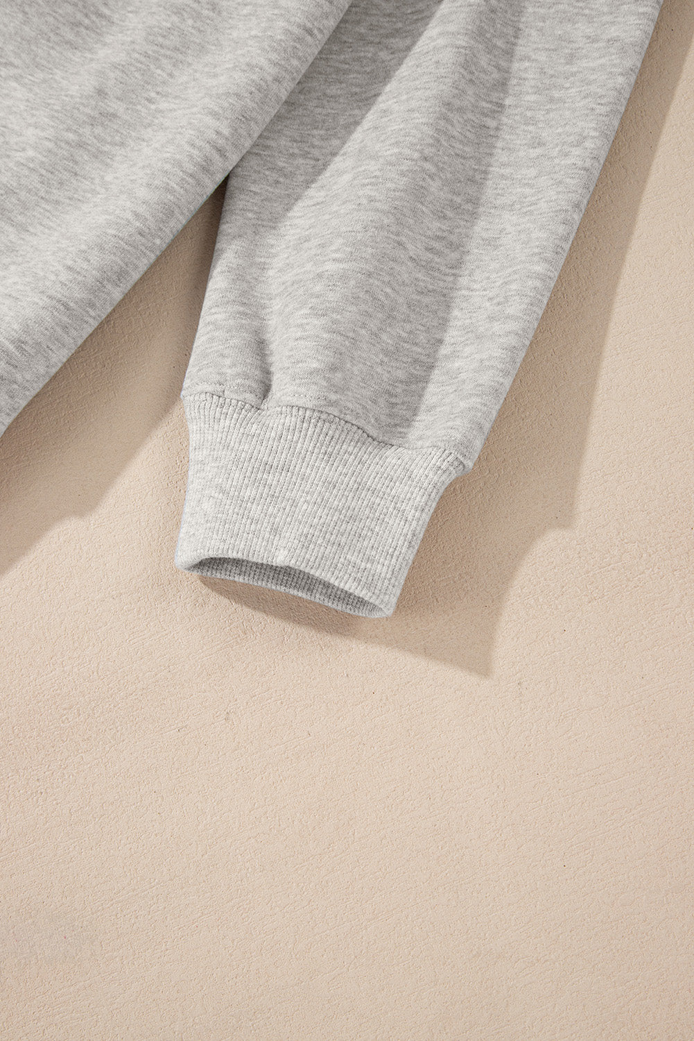 Solid Pullover Sweatshirt And Shorts 2 Piece Set | Light Grey