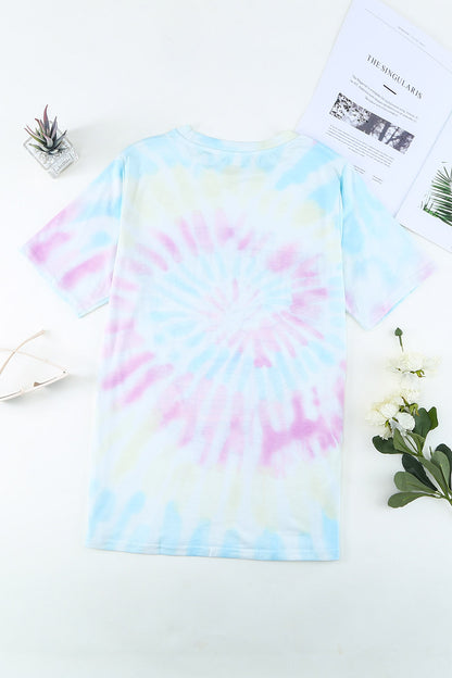 Say Yes To Adventure Tie-Dye Print Tee | White