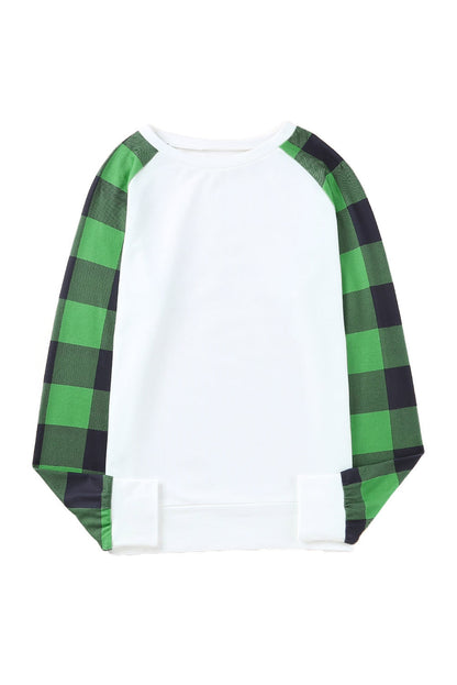 Buffalo Plaid Long Sleeve Sweatshirt | Green