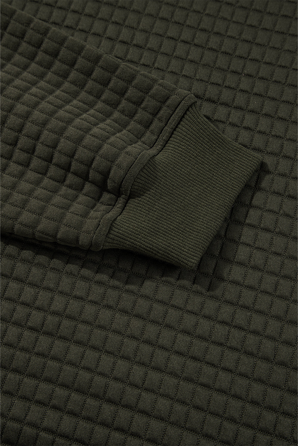 Solid Colour Quilted Textured Pullover And Joggers Set | Vineyard Green